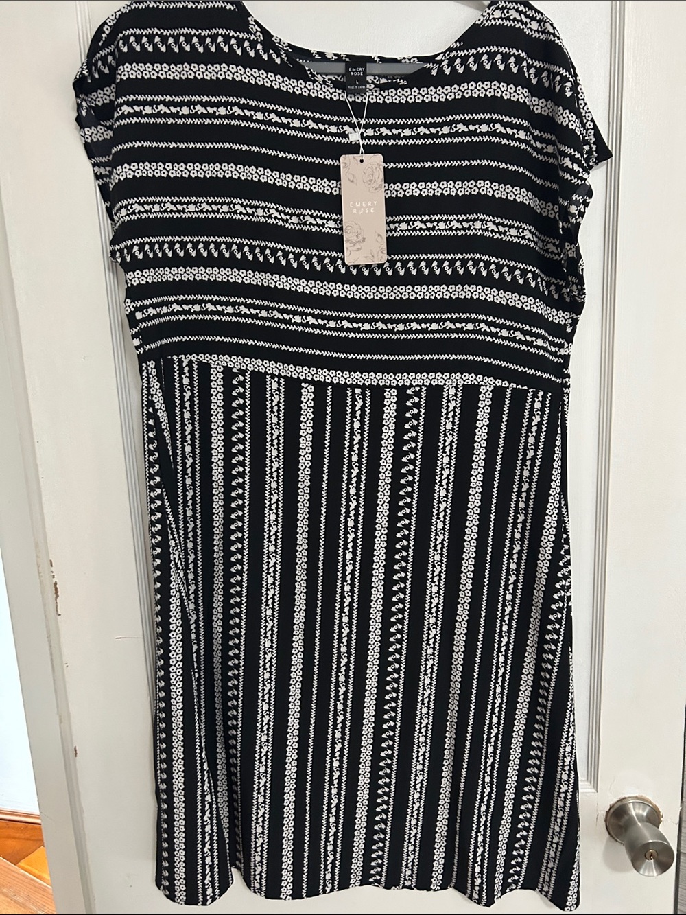 Black & White Striped Midi Dress by Cato